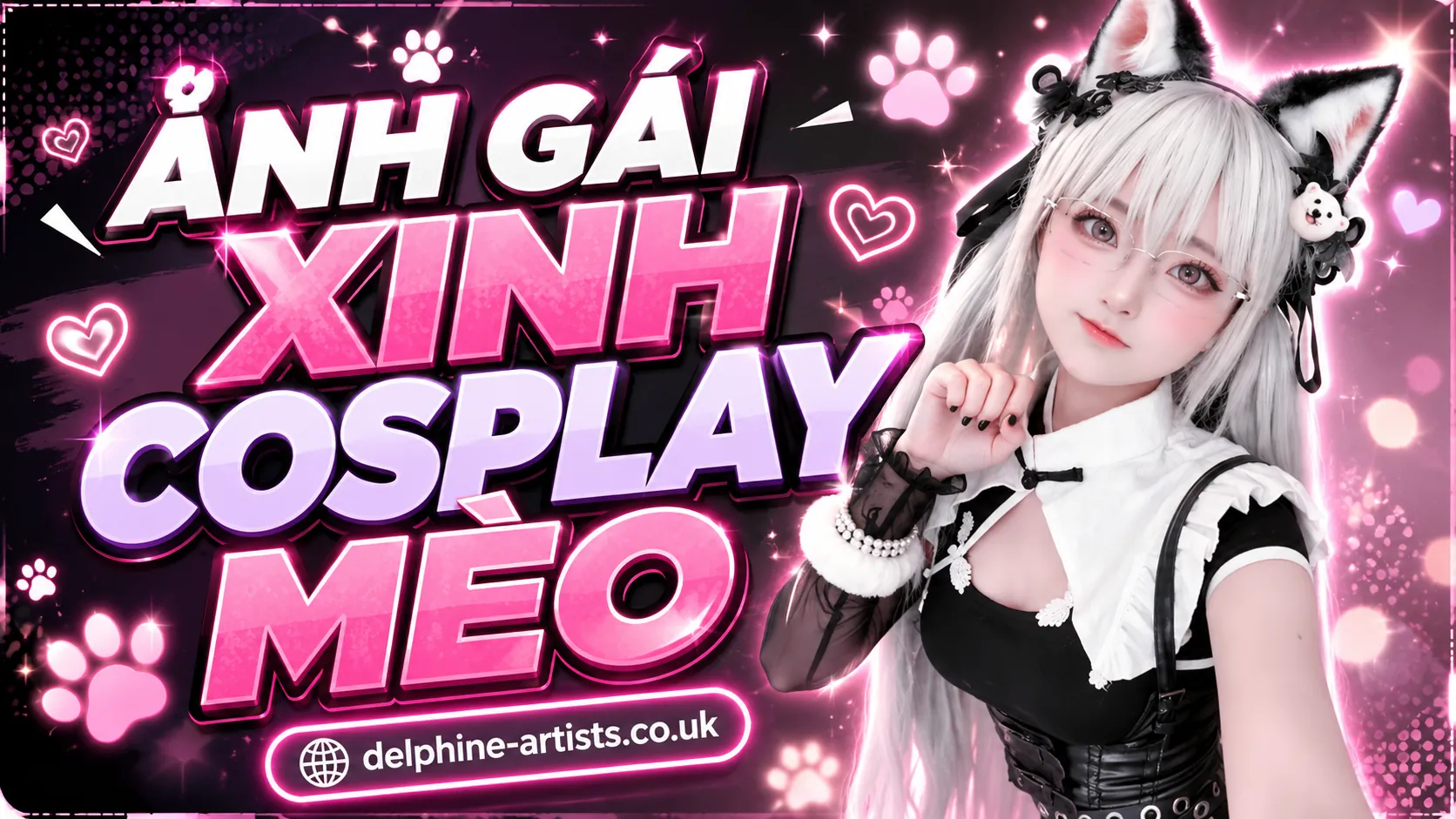 Mê ngay 48 Ảnh Gái Xinh Cosplay Mèo tai lông xù, mắt long lanh, tạo dáng dễ thương làm hình nền