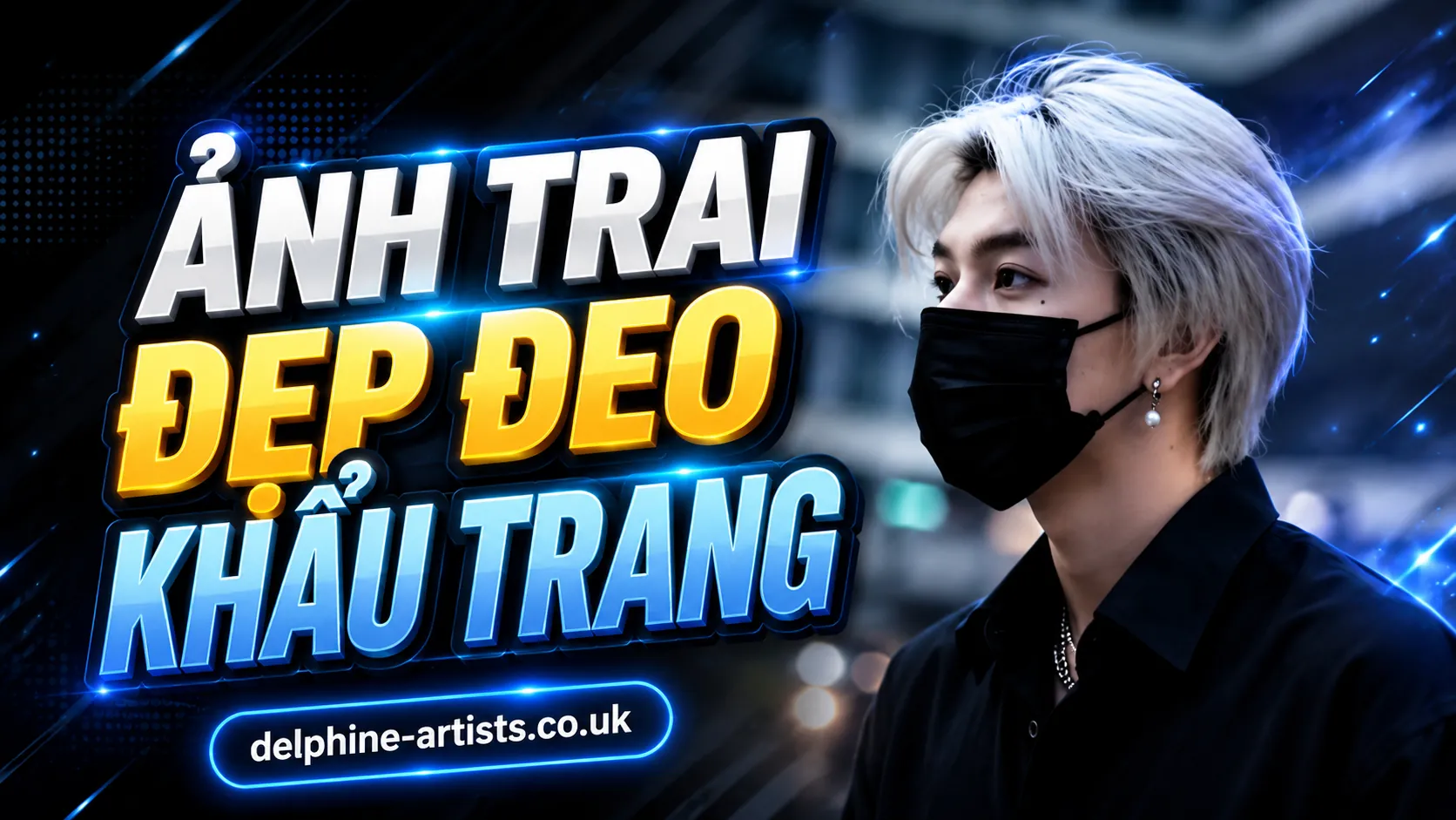 Sưu tầm 46 Ảnh Trai Đẹp Đeo Khẩu Trang với đôi mắt sắc sảo, tóc bồng bềnh, làm avatar ngầu chất